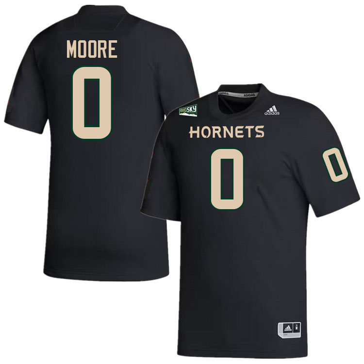 Sacramento State Hornets #0 Eian Moore College Football Jerseys Stitched Sale-Black